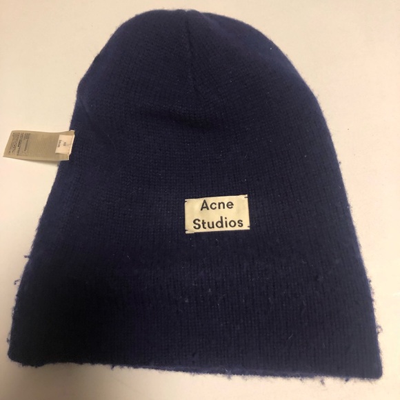 Acne Studios navy beanie - Picture 5 of 8